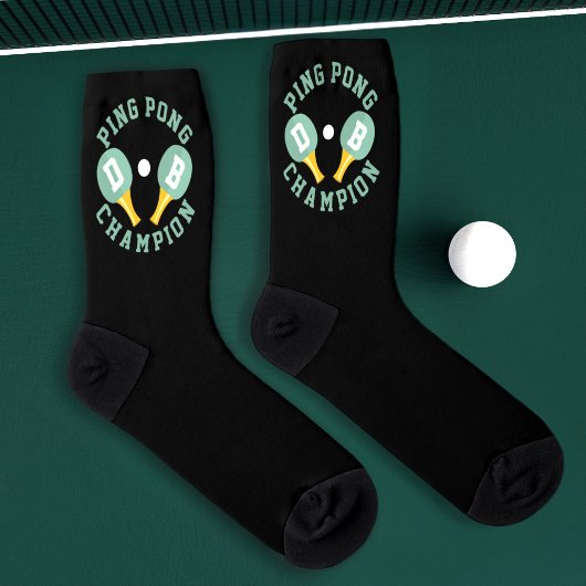 Ping Pong Champion Monogram Tischtennis Socken
