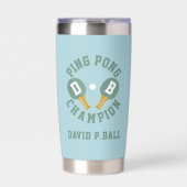 Ping Pong Champion Personalisiert isolierter Tumbl Thermobecher (Vorderseite)