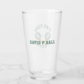 Ping Pong Champion Personalisiert Pint Glass Glas (Rückseite)