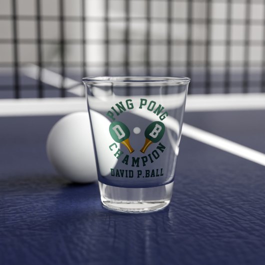 Ping Pong Champion Personalisiert Shot Glass Schnapsglas
