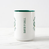 Ping Pong Champion Personalisiert Zweifarbige Tasse (Mittel)