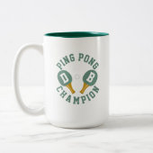 Ping Pong Champion Personalisiert Zweifarbige Tasse (Links)