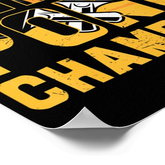 Ping Pong Champion Retro Tischtennis Poster (Ecke)