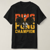 Ping Pong Champion Retro Tischtennis T-Shirt (Design vorne)