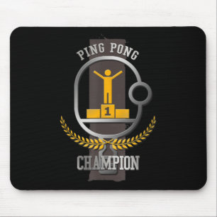Ping Pong Champion Spaß Tischtennis-Spieler Gesche Mousepad