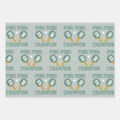 Ping Pong Champion Wrapping Paper Sheets Geschenkpapier Set (Vorderseite 3)