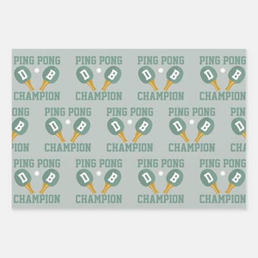 Ping Pong Champion Wrapping Paper Sheets Geschenkpapier Set (Vorderseite 3)