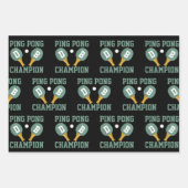 Ping Pong Champion Wrapping Paper Sheets Geschenkpapier Set (Vorderseite 2)