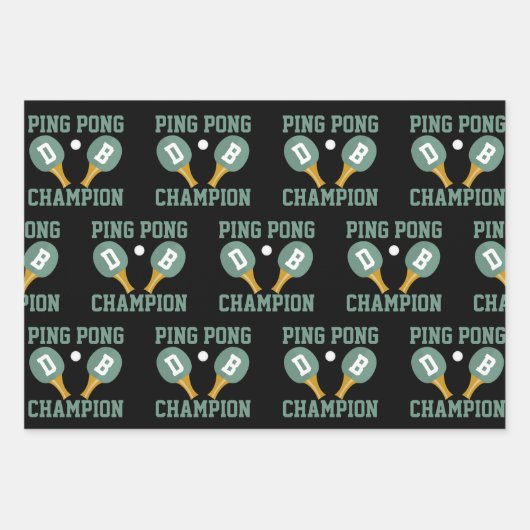 Ping Pong Champion Wrapping Paper Sheets Geschenkpapier Set (Vorderseite 2)