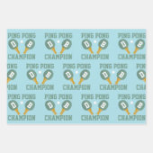 Ping Pong Champion Wrapping Paper Sheets Geschenkpapier Set (Vorderseite)