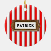 Ping Pong Christmas Party Prize Keramik Ornament (Hinten)