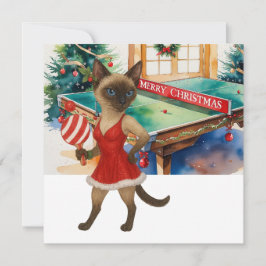 Ping Pong Christmas Themed for Siamese Cat lovers Feiertagskarte