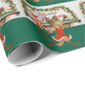 Ping Pong Christmas Themed for Siamese Cat Lovers  Geschenkpapier (Rolleneckpunkt)