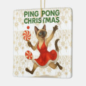 Ping Pong Christmas Themed for Siamese Cat lovers  Keramikornament (Links)