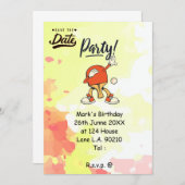 Ping Pong Dabbing Tischtennis Party lustig     Einladung (Vorne/Hinten)