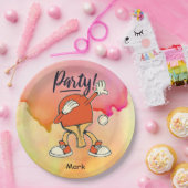 Ping Pong Dabbing Tischtennis Party lustig Pappteller (Party)