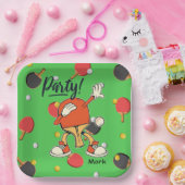 Ping Pong Dabbing Tischtennis Party lustig Pappteller (Party)