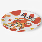 Ping Pong Dabbing Tischtennis Party lustig Pappteller (Schrägansicht)