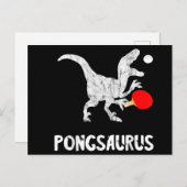Ping Pong Dinosaurs Pingpong Player Dino Table Ten Einladungspostkarte (Vorne/Hinten)