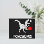 Ping Pong Dinosaurs Pingpong Player Dino Table Ten Einladungspostkarte (Stehend Vorderseite)