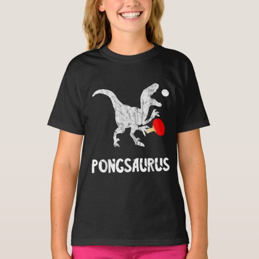 Ping Pong Dinosaurs Pingpong Player Dino Tische T-Shirt (Vorderseite)