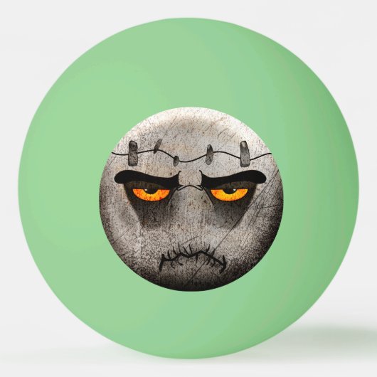 Ping Pong Frankenmoji Vintage Tischtennisball (Vorderseite)
