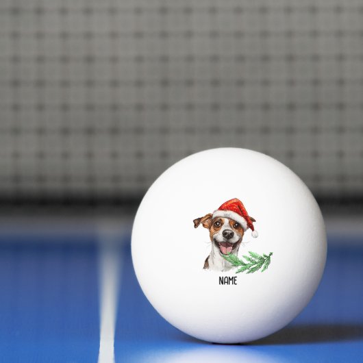 Ping Pong Frohe Weihnachten mit Santa Dog Tischtennisball (Netto)