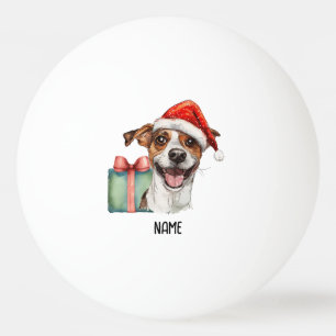 Ping Pong Frohe Weihnachten mit Santa Dog Tischtennisball