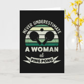 Ping Pong Funny Tischtennisfrau Mama Geschenke Karte (Gelbe Blume)