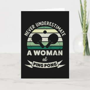 Ping Pong Funny Tischtennisfrau Mama Geschenke Karte