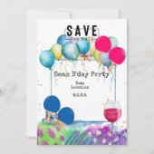 Ping Pong Geburtstagsparty Rett Date Einladung (Vorderseite)