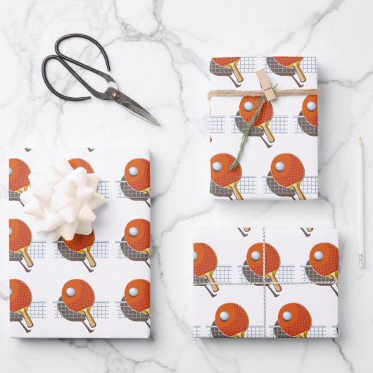 Ping Pong Geschenkpapier Set (Vorderseite)