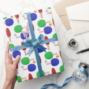 Ping-Pong-Geschenkpapier, Tischtennis-Geschenkverp Geschenkpapier