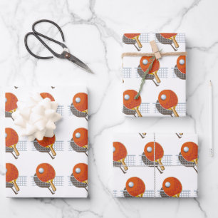 Ping-Pong-Geschenkpapier, Tischtennis-Geschenkverp Geschenkpapier Set
