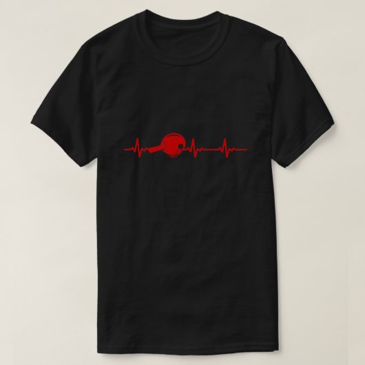 Ping Pong Hearbeat Tischtennis Geschenk Idee Männe T-Shirt (Design vorne)