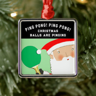 Ping-Pong-Holiday-Geschenk Ornament Aus Metall