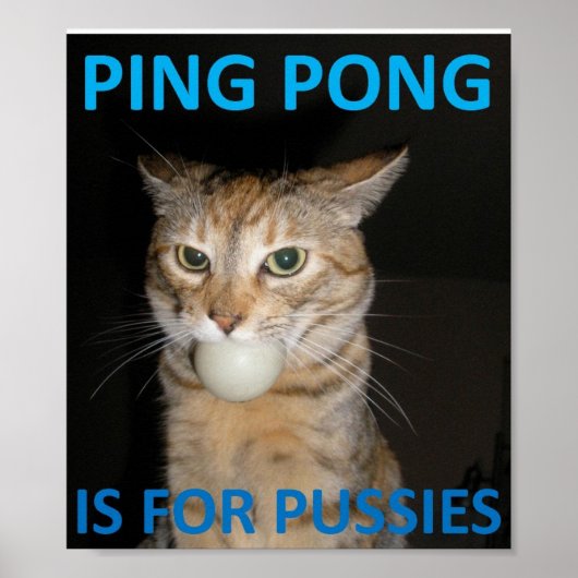 Ping Pong ist für Pussies Poster (Vorne)