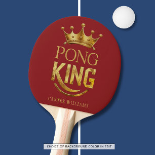 Ping Pong King Gold Crown Personalisiert Custom Tischtennis Schläger
