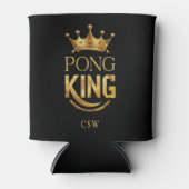 Ping Pong King Gold Crown Personalisiert Dosenkühler (Vorderseite)