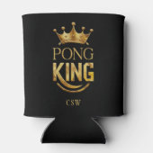 Ping Pong King Gold Crown Personalisiert Dosenkühler (Rückseite)