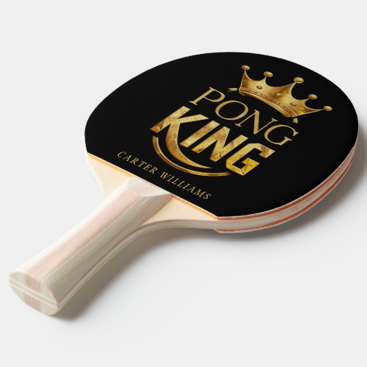 Ping Pong King Gold Crown Personalisiert Tischtennis Schläger (Vorderseite)