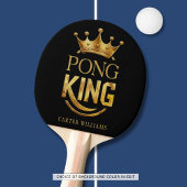 Ping Pong King Gold Crown Personalisiert Tischtennis Schläger