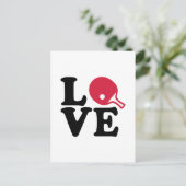 Ping-Pong-Liebe Postkarte (Stehend Vorderseite)