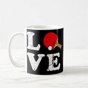 Ping Pong Liebe Tischtennis Vintage Kaffeetasse