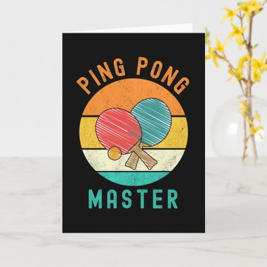 Ping Pong Master Karte (Gelbe Blume)