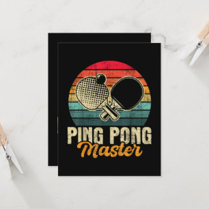 Ping Pong Meister - Tischtennisspieler Sport Einladung