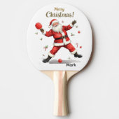 Ping Pong Merry Christmas with Santa Claus Tischtennis Schläger (Vorderseite)