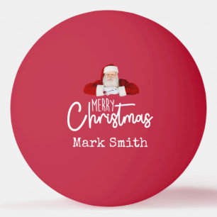 Ping Pong mit dem Weihnachtsmann Frohe Weihnachten Tischtennisball