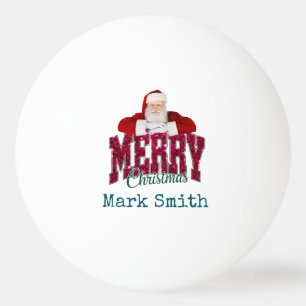 Ping Pong mit dem Weihnachtsmann Frohe Weihnachten Tischtennisball