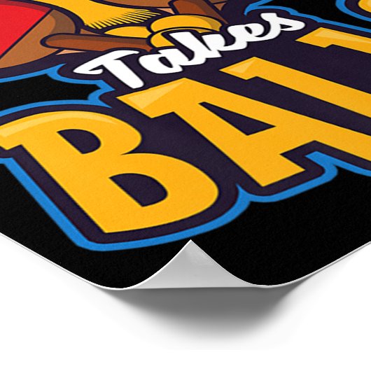 Ping Pong nimmt Balls Design Table Tennis Poster (Ecke)